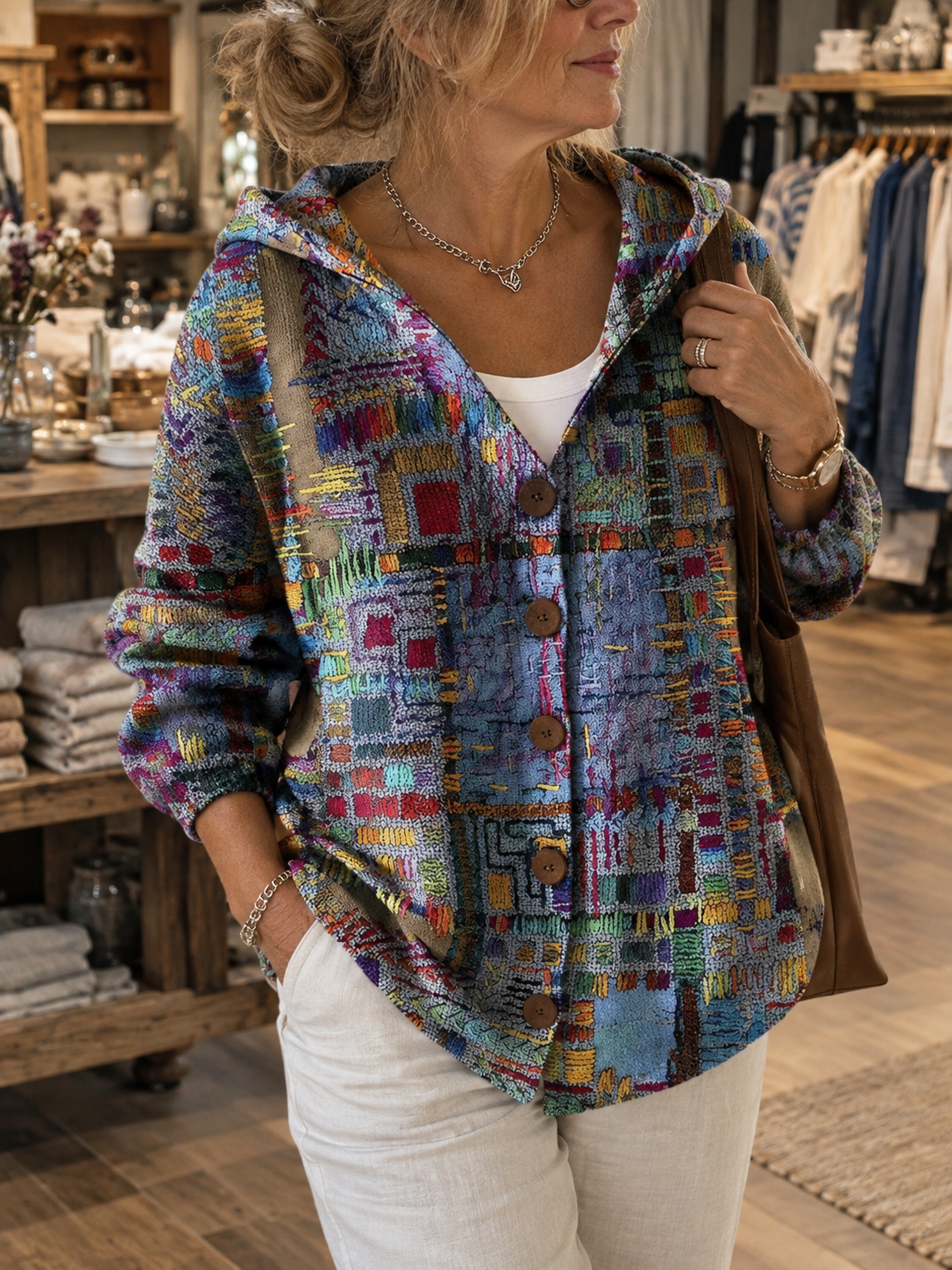 Jalston | Hooded Cardigan with Buttons
