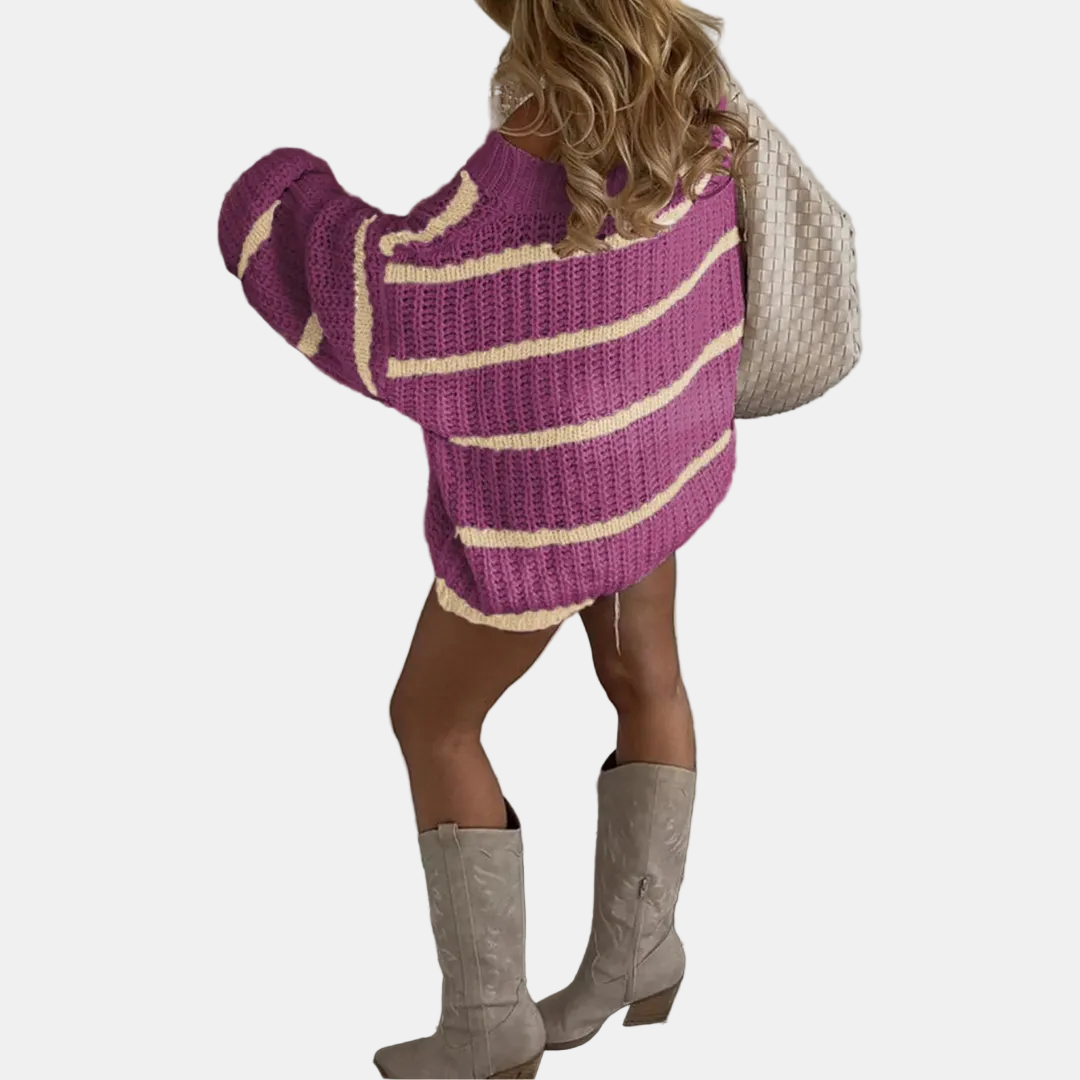 Elina | Off-Shoulder Striped Knit