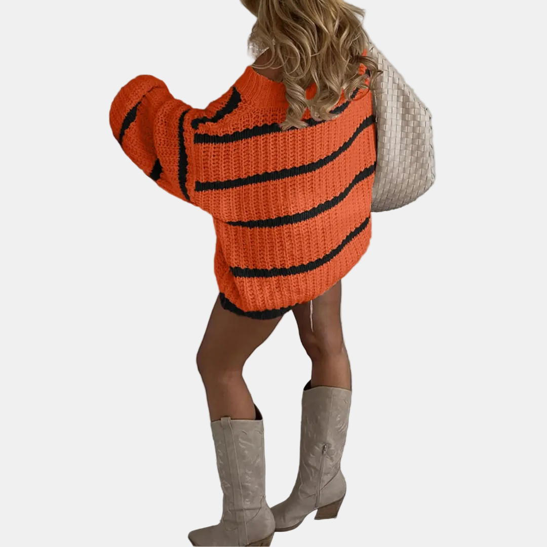 Elina | Off-Shoulder Striped Knit