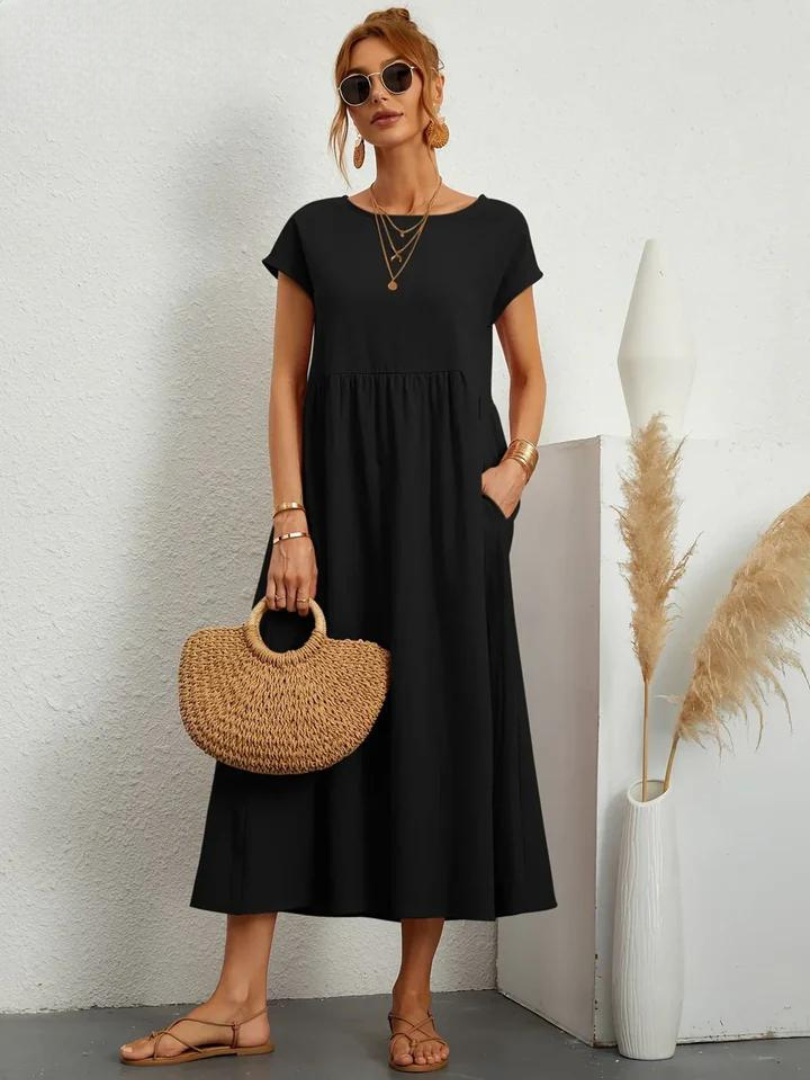 Odalie | Relaxed Empire Waist Midi Dress