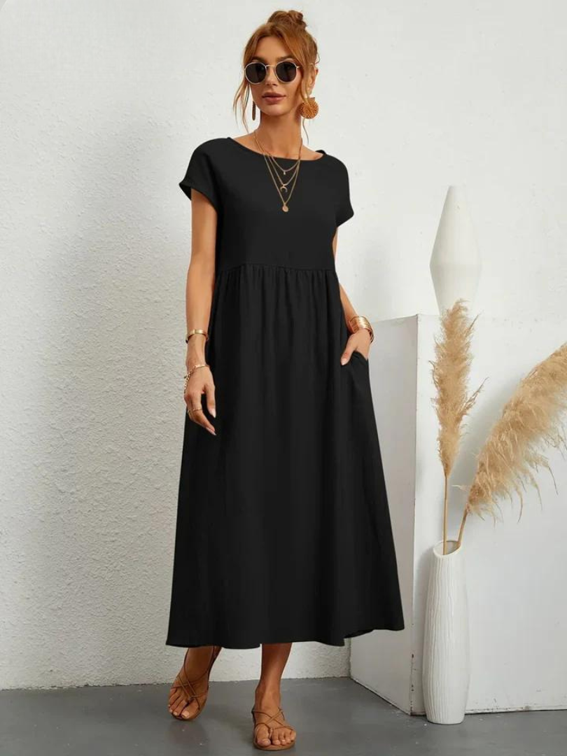 Odalie | Relaxed Empire Waist Midi Dress