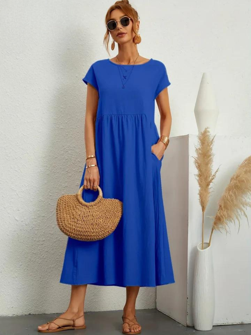 Odalie | Relaxed Empire Waist Midi Dress