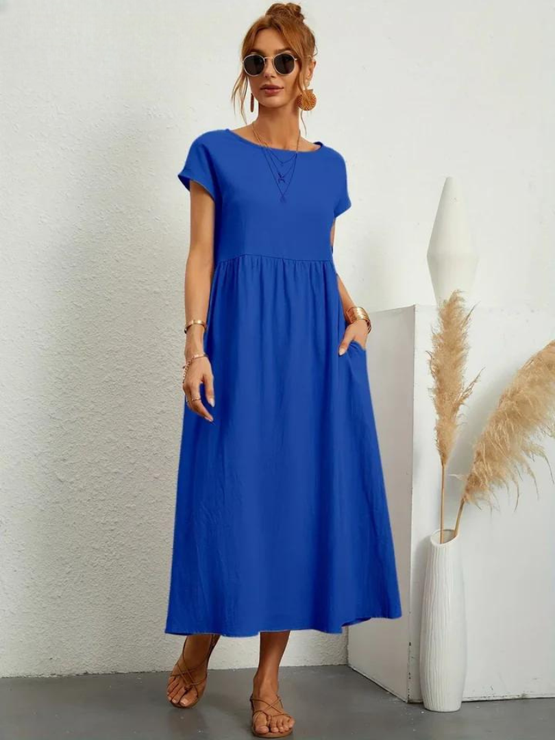 Odalie | Relaxed Empire Waist Midi Dress