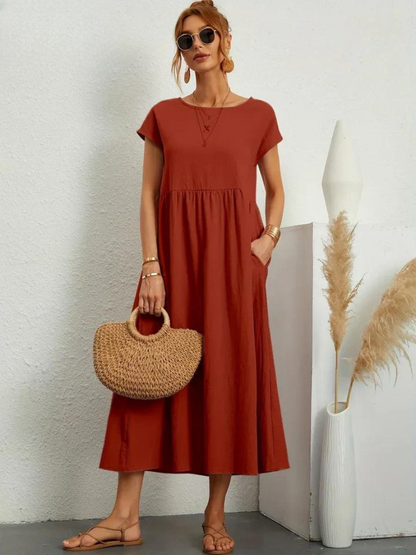 Odalie | Relaxed Empire Waist Midi Dress