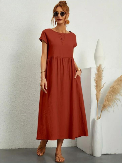 Odalie | Relaxed Empire Waist Midi Dress