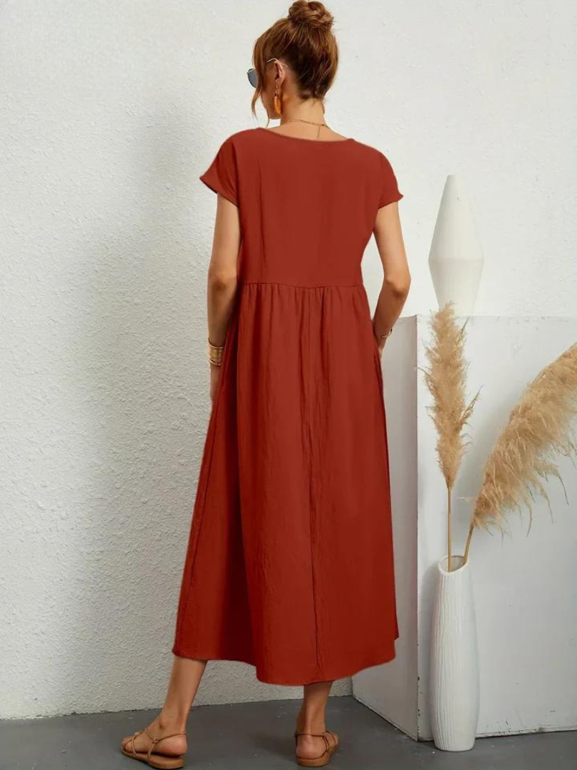Odalie | Relaxed Empire Waist Midi Dress