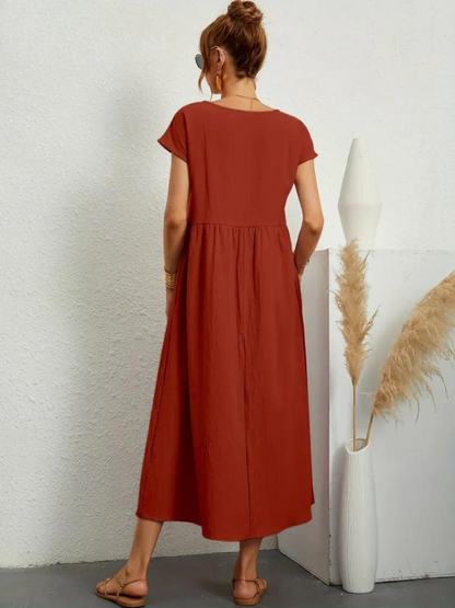 Odalie | Relaxed Empire Waist Midi Dress