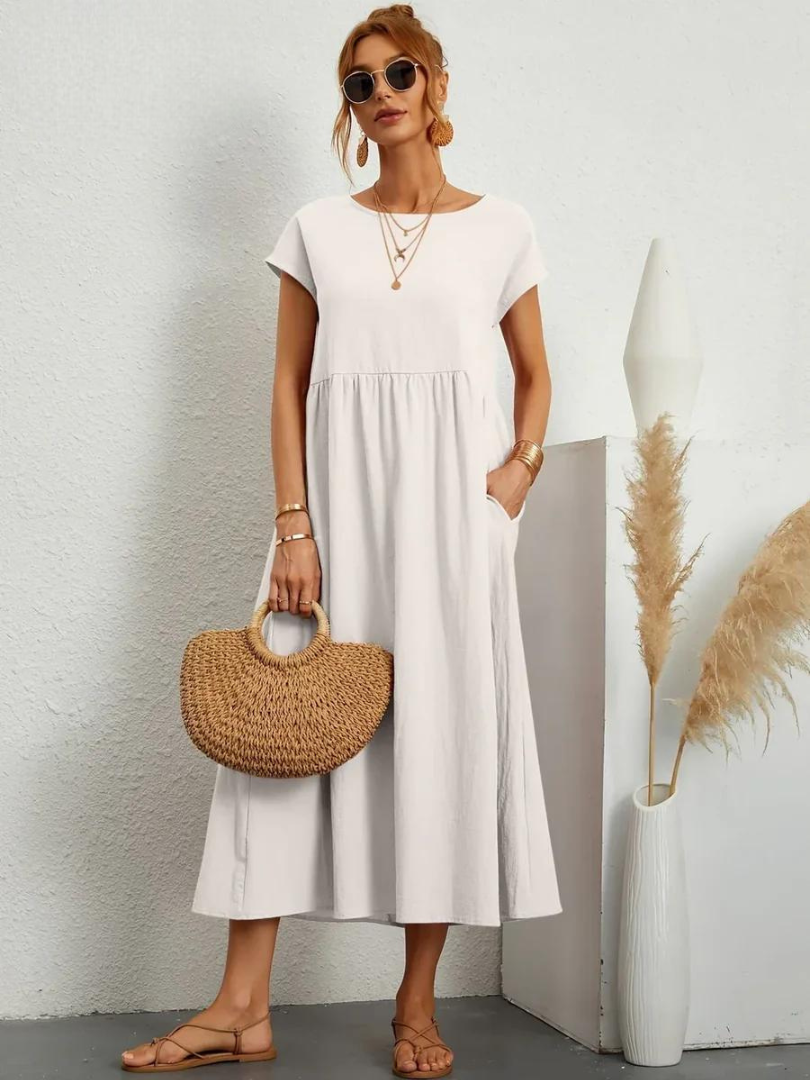 Odalie | Relaxed Empire Waist Midi Dress