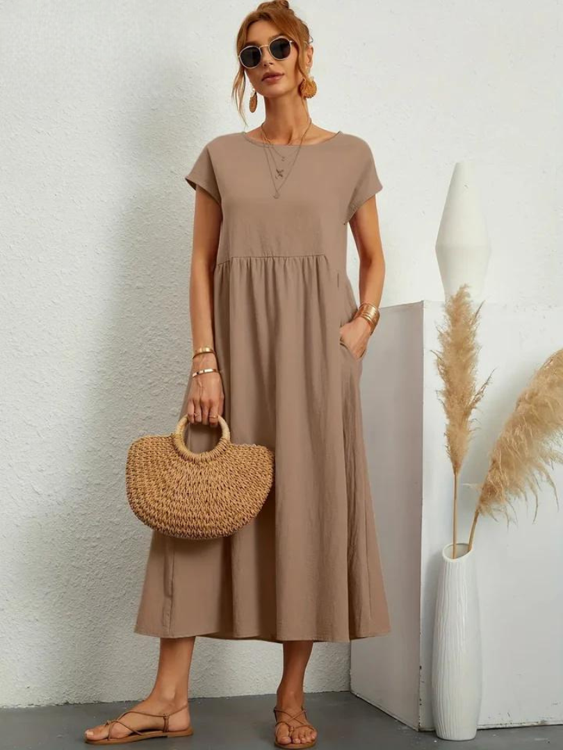 Odalie | Relaxed Empire Waist Midi Dress