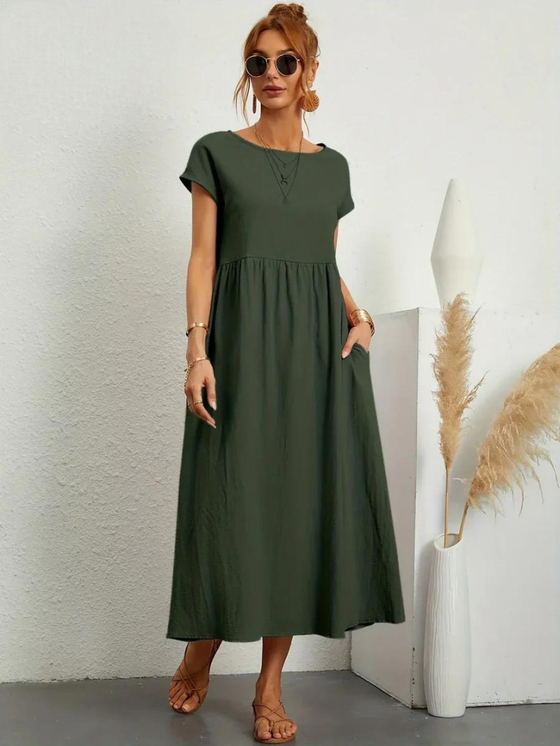 Odalie | Relaxed Empire Waist Midi Dress