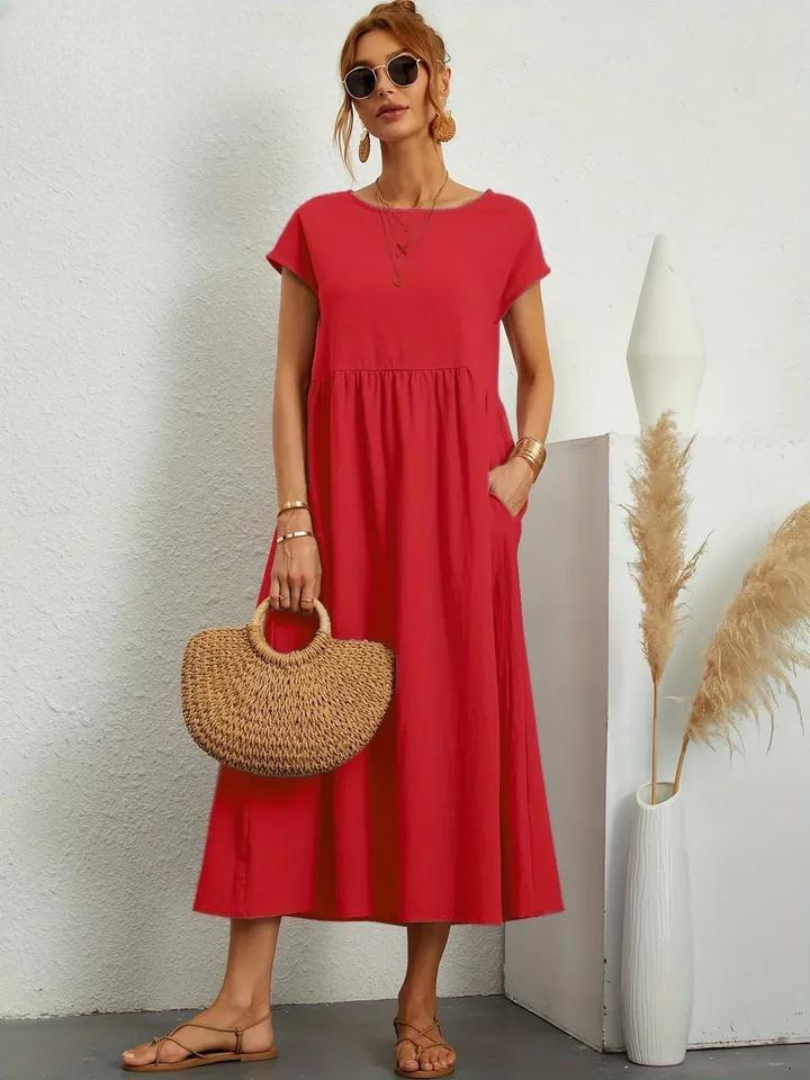 Odalie | Relaxed Empire Waist Midi Dress