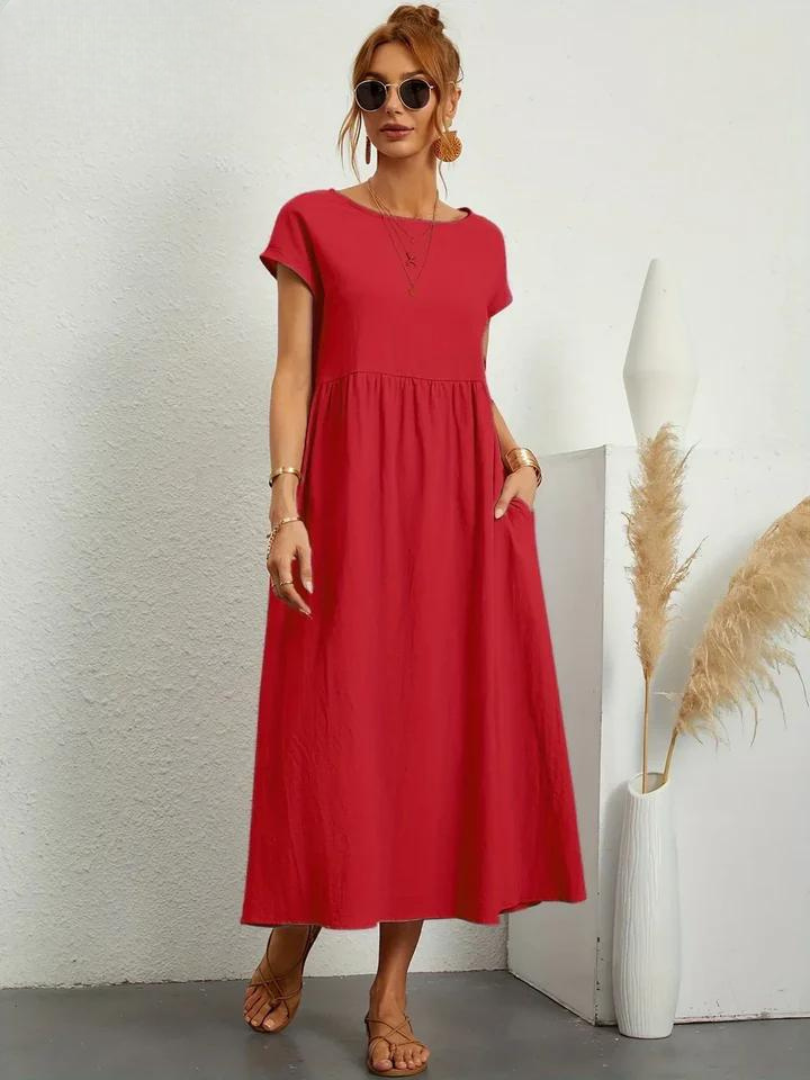 Odalie | Relaxed Empire Waist Midi Dress