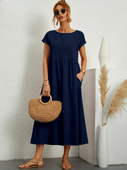 Odalie | Relaxed Empire Waist Midi Dress