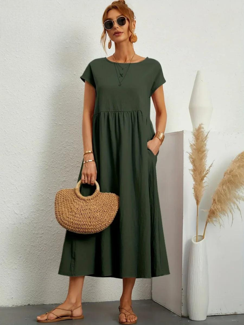 Odalie | Relaxed Empire Waist Midi Dress
